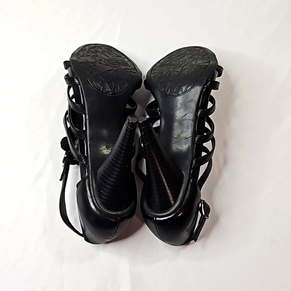 Kenneth Cole Reaction Know Show Black Strappy Sandals Size 7.5 - Picture 7 of 8